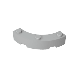 Brick Round Corner 4 x 4 Macaroni Wide with 3 Studs #48092 Brick Round Corner 4 x 4 Macaroni Wide with 3 Studs #48092 - 71-Light Bluish Gray Lego Block Sets Alternative