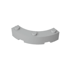 Brick Round Corner 4 x 4 Macaroni Wide with 3 Studs #48092 Brick Round Corner 4 x 4 Macaroni Wide with 3 Studs #48092 - 71-Light Bluish Gray Lego Block Sets Alternative