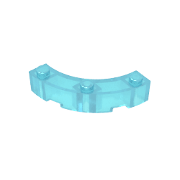 Brick Round Corner 4 x 4 Macaroni Wide with 3 Studs #48092 Brick Round Corner 4 x 4 Macaroni Wide with 3 Studs #48092 - 152-Trans Light Blue Lego Block Sets Alternative