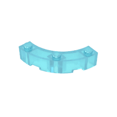 Brick Round Corner 4 x 4 Macaroni Wide with 3 Studs #48092 Brick Round Corner 4 x 4 Macaroni Wide with 3 Studs #48092 - 152-Trans Light Blue Lego Block Sets Alternative