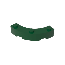 Brick Round Corner 4 x 4 Macaroni Wide with 3 Studs #48092 Brick Round Corner 4 x 4 Macaroni Wide with 3 Studs #48092 - 47-Dark Green Lego Block Sets Alternative