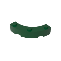 Brick Round Corner 4 x 4 Macaroni Wide with 3 Studs #48092 Brick Round Corner 4 x 4 Macaroni Wide with 3 Studs #48092 - 47-Dark Green Lego Block Sets Alternative