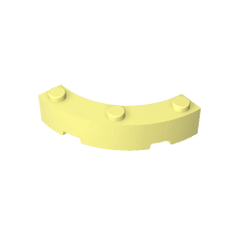 Brick Round Corner 4 x 4 Macaroni Wide with 3 Studs #48092 Brick Round Corner 4 x 4 Macaroni Wide with 3 Studs #48092 - 33-Bright Light Yellow Lego Block Sets Alternative