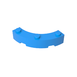 Brick Round Corner 4 x 4 Macaroni Wide with 3 Studs #48092 Brick Round Corner 4 x 4 Macaroni Wide with 3 Studs #48092 - 51-Dark Azure Lego Block Sets Alternative