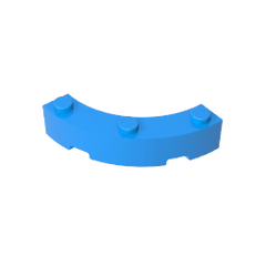 Brick Round Corner 4 x 4 Macaroni Wide with 3 Studs #48092 Brick Round Corner 4 x 4 Macaroni Wide with 3 Studs #48092 - 51-Dark Azure Lego Block Sets Alternative
