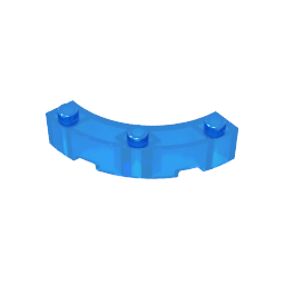 Brick Round Corner 4 x 4 Macaroni Wide with 3 Studs #48092 Brick Round Corner 4 x 4 Macaroni Wide with 3 Studs #48092 - 150-Trans Dark Blue Lego Block Sets Alternative