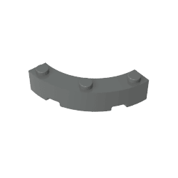 Brick Round Corner 4 x 4 Macaroni Wide with 3 Studs #48092 Brick Round Corner 4 x 4 Macaroni Wide with 3 Studs #48092 - 72-Dark Bluish Gray Lego Block Sets Alternative