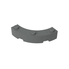 Brick Round Corner 4 x 4 Macaroni Wide with 3 Studs #48092 Brick Round Corner 4 x 4 Macaroni Wide with 3 Studs #48092 - 72-Dark Bluish Gray Lego Block Sets Alternative