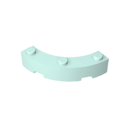 Brick Round Corner 4 x 4 Macaroni Wide with 3 Studs #48092 Brick Round Corner 4 x 4 Macaroni Wide with 3 Studs #48092 - 45-Light Aqua Lego Block Sets Alternative