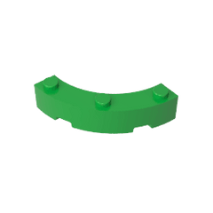 Brick Round Corner 4 x 4 Macaroni Wide with 3 Studs #48092 Brick Round Corner 4 x 4 Macaroni Wide with 3 Studs #48092 - 43-Bright Green Lego Block Sets Alternative