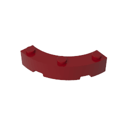 Brick Round Corner 4 x 4 Macaroni Wide with 3 Studs #48092 Brick Round Corner 4 x 4 Macaroni Wide with 3 Studs #48092 - 14-Dark Red Lego Block Sets Alternative