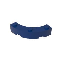 Brick Round Corner 4 x 4 Macaroni Wide with 3 Studs #48092 Brick Round Corner 4 x 4 Macaroni Wide with 3 Studs #48092 - 55-Dark Blue Lego Block Sets Alternative