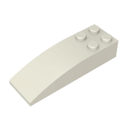 Brick Curved 6 x 2 #44126 Brick Curved 6 x 2 #44126 - 90-White Lego Block Sets Alternative