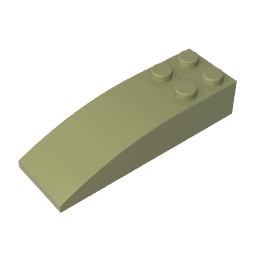 Brick Curved 6 x 2 #44126 Brick Curved 6 x 2 #44126 - 49-Olive Green Lego Block Sets Alternative