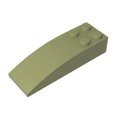 Brick Curved 6 x 2 #44126 Brick Curved 6 x 2 #44126 - 49-Olive Green Lego Block Sets Alternative