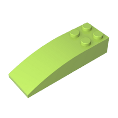 Brick Curved 6 x 2 #44126 Brick Curved 6 x 2 #44126 - 42-Lime Lego Block Sets Alternative