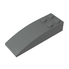 Brick Curved 6 x 2 #44126 Brick Curved 6 x 2 #44126 - 72-Dark Bluish Gray Lego Block Sets Alternative