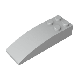 Brick Curved 6 x 2 #44126 Brick Curved 6 x 2 #44126 - 71-Light Bluish Gray Lego Block Sets Alternative