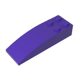 Brick Curved 6 x 2 #44126 Brick Curved 6 x 2 #44126 - 60-Dark Purple Lego Block Sets Alternative