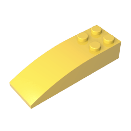 Brick Curved 6 x 2 #44126 Brick Curved 6 x 2 #44126 - 30-Yellow Lego Block Sets Alternative