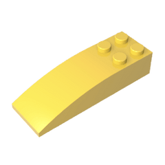 Brick Curved 6 x 2 #44126 Brick Curved 6 x 2 #44126 - 30-Yellow Lego Block Sets Alternative