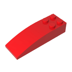 Brick Curved 6 x 2 #44126 Brick Curved 6 x 2 #44126 - 10-Red Lego Block Sets Alternative