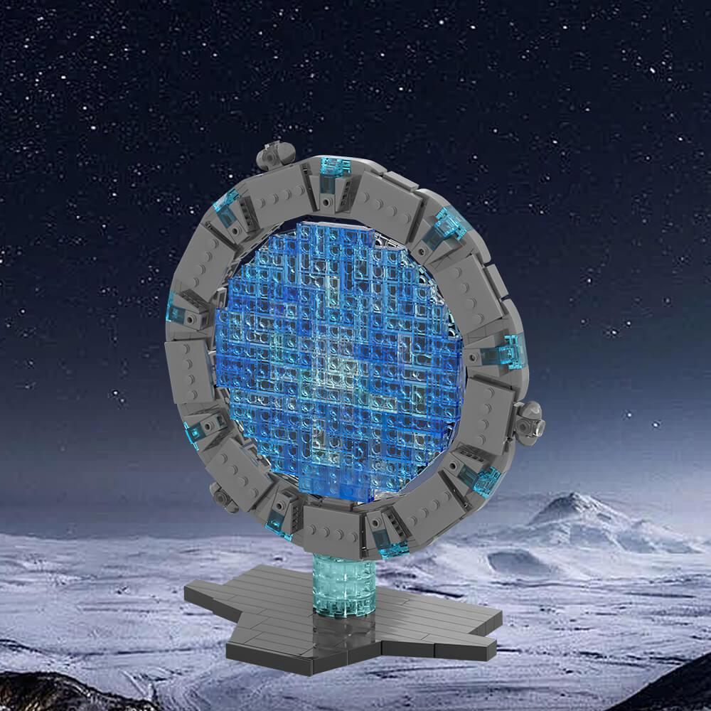 Atlantis Spacegate with Puddle Jumper Gateships/Lantean Jumpers MOC Building Block Bricks |MocPixel Atlantis Spacegate with Puddle Jumper Gateships/Lantean Jumpers MOC Building Block Bricks |MocPixel - Puddle Jumper Lego Block Sets Alternative