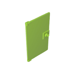 Door 1 x 4 x 6 Smooth with Square Handle Plinth #60616 Door 1 x 4 x 6 Smooth with Square Handle Plinth #60616 - 42-Lime Lego Block Sets Alternative
