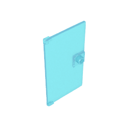 Door 1 x 4 x 6 Smooth with Square Handle Plinth #60616 Door 1 x 4 x 6 Smooth with Square Handle Plinth #60616 - 152-Trans Light Blue Lego Block Sets Alternative