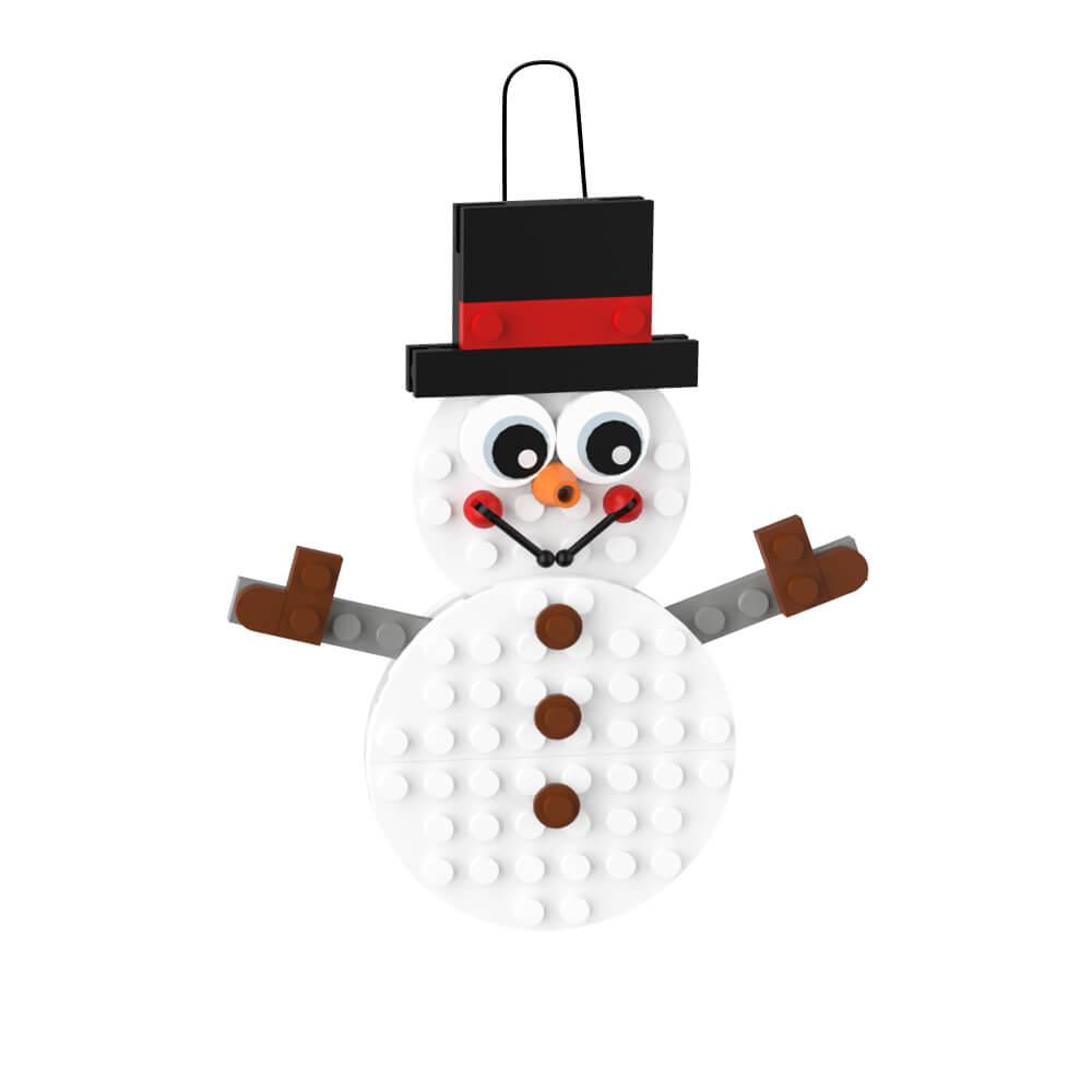 Christmas Pendant - MOC MOC Building Block Bricks |MocPixel Christmas Pendant - MOC MOC Building Block Bricks |MocPixel - Snowman B Lego Block Sets Alternative