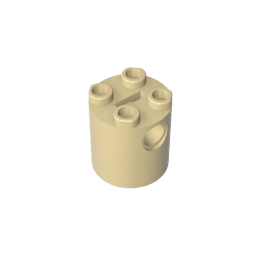 Brick Round 2 x 2 x 2 Robot Body – without Bottom Axle Holder #30361 Brick Round 2 x 2 x 2 Robot Body – without Bottom Axle Holder #30361 - 31-Tan Lego Block Sets Alternative