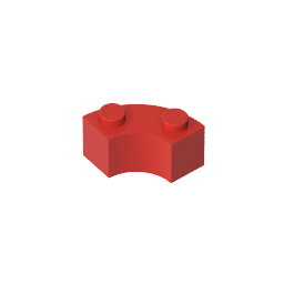 Brick Round Corner 2 x 2 Macaroni with Stud Notch and Reinforced Underside [New Style] #85080 Brick Round Corner 2 x 2 Macaroni with Stud Notch and Reinforced Underside [New Style] #85080 - 10-Red Lego Block Sets Alternative