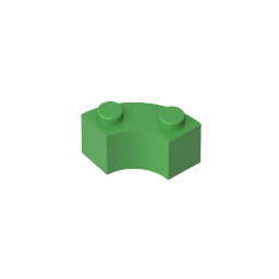 Brick Round Corner 2 x 2 Macaroni with Stud Notch and Reinforced Underside [New Style] #85080 Brick Round Corner 2 x 2 Macaroni with Stud Notch and Reinforced Underside [New Style] #85080 - 43-Bright Green Lego Block Sets Alternative