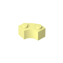 Brick Round Corner 2 x 2 Macaroni with Stud Notch and Reinforced Underside [New Style] #85080 Brick Round Corner 2 x 2 Macaroni with Stud Notch and Reinforced Underside [New Style] #85080 - 33-Bright Light Yellow Lego Block Sets Alternative