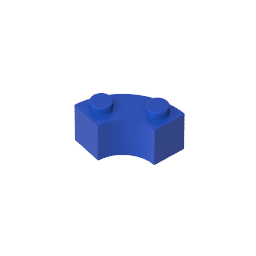 Brick Round Corner 2 x 2 Macaroni with Stud Notch and Reinforced Underside [New Style] #85080 Brick Round Corner 2 x 2 Macaroni with Stud Notch and Reinforced Underside [New Style] #85080 - 50-Blue Lego Block Sets Alternative