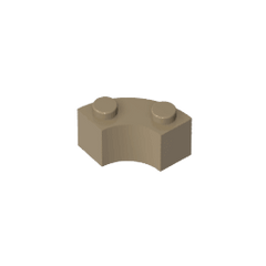 Brick Round Corner 2 x 2 Macaroni with Stud Notch and Reinforced Underside [New Style] #85080 Brick Round Corner 2 x 2 Macaroni with Stud Notch and Reinforced Underside [New Style] #85080 - 34-Dark Tan Lego Block Sets Alternative