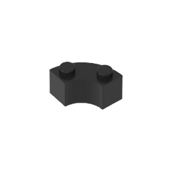 Brick Round Corner 2 x 2 Macaroni with Stud Notch and Reinforced Underside [New Style] #85080 Brick Round Corner 2 x 2 Macaroni with Stud Notch and Reinforced Underside [New Style] #85080 - 80-Black Lego Block Sets Alternative
