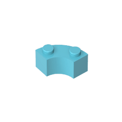 Brick Round Corner 2 x 2 Macaroni with Stud Notch and Reinforced Underside [New Style] #85080 Brick Round Corner 2 x 2 Macaroni with Stud Notch and Reinforced Underside [New Style] #85080 - 46-Medium Azure Lego Block Sets Alternative