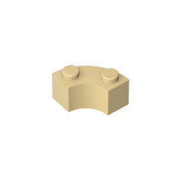 Brick Round Corner 2 x 2 Macaroni with Stud Notch and Reinforced Underside [New Style] #85080 Brick Round Corner 2 x 2 Macaroni with Stud Notch and Reinforced Underside [New Style] #85080 - 31-Tan Lego Block Sets Alternative