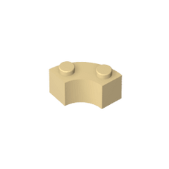 Brick Round Corner 2 x 2 Macaroni with Stud Notch and Reinforced Underside [New Style] #85080 Brick Round Corner 2 x 2 Macaroni with Stud Notch and Reinforced Underside [New Style] #85080 - 31-Tan Lego Block Sets Alternative