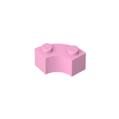 Brick Round Corner 2 x 2 Macaroni with Stud Notch and Reinforced Underside [New Style] #85080 Brick Round Corner 2 x 2 Macaroni with Stud Notch and Reinforced Underside [New Style] #85080 - 11-Bright Pink Lego Block Sets Alternative