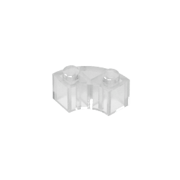 Brick Round Corner 2 x 2 Macaroni with Stud Notch and Reinforced Underside [New Style] #85080 Brick Round Corner 2 x 2 Macaroni with Stud Notch and Reinforced Underside [New Style] #85080 - 180-Trans Clear Lego Block Sets Alternative