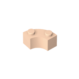 Brick Round Corner 2 x 2 Macaroni with Stud Notch and Reinforced Underside [New Style] #85080 Brick Round Corner 2 x 2 Macaroni with Stud Notch and Reinforced Underside [New Style] #85080 - 32-Light Flesh Lego Block Sets Alternative