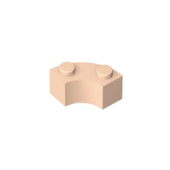 Brick Round Corner 2 x 2 Macaroni with Stud Notch and Reinforced Underside [New Style] #85080 Brick Round Corner 2 x 2 Macaroni with Stud Notch and Reinforced Underside [New Style] #85080 - 32-Light Flesh Lego Block Sets Alternative