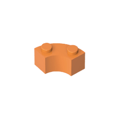 Brick Round Corner 2 x 2 Macaroni with Stud Notch and Reinforced Underside [New Style] #85080 Brick Round Corner 2 x 2 Macaroni with Stud Notch and Reinforced Underside [New Style] #85080 - 21-Orange Lego Block Sets Alternative