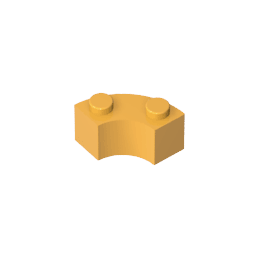 Brick Round Corner 2 x 2 Macaroni with Stud Notch and Reinforced Underside [New Style] #85080 Brick Round Corner 2 x 2 Macaroni with Stud Notch and Reinforced Underside [New Style] #85080 - 36-Bright Light Orange Lego Block Sets Alternative