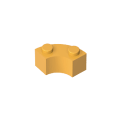 Brick Round Corner 2 x 2 Macaroni with Stud Notch and Reinforced Underside [New Style] #85080 Brick Round Corner 2 x 2 Macaroni with Stud Notch and Reinforced Underside [New Style] #85080 - 36-Bright Light Orange Lego Block Sets Alternative