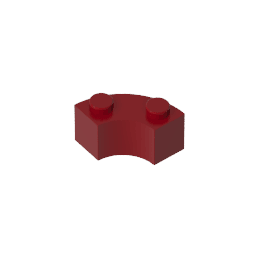 Brick Round Corner 2 x 2 Macaroni with Stud Notch and Reinforced Underside [New Style] #85080 Brick Round Corner 2 x 2 Macaroni with Stud Notch and Reinforced Underside [New Style] #85080 - 14-Dark Red Lego Block Sets Alternative