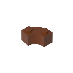 Brick Round Corner 2 x 2 Macaroni with Stud Notch and Reinforced Underside [New Style] #85080 Brick Round Corner 2 x 2 Macaroni with Stud Notch and Reinforced Underside [New Style] #85080 - 81-Reddish Brown Lego Block Sets Alternative