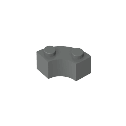 Brick Round Corner 2 x 2 Macaroni with Stud Notch and Reinforced Underside [New Style] #85080 Brick Round Corner 2 x 2 Macaroni with Stud Notch and Reinforced Underside [New Style] #85080 - 72-Dark Bluish Gray Lego Block Sets Alternative